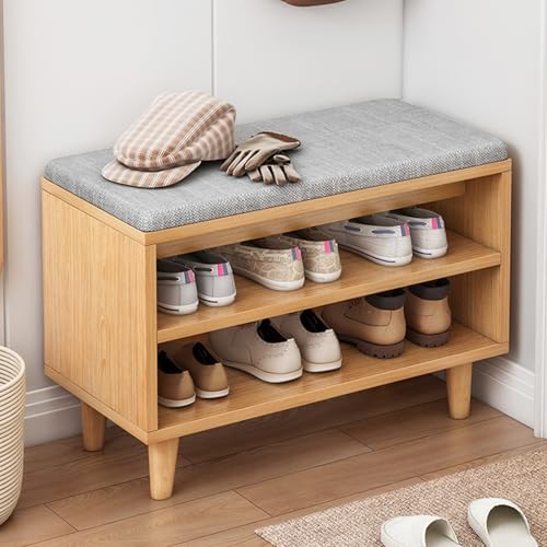 DGDHHSFJDJ 3-stöckiges Schuhregal und Bank mit gepolsterter Sitzfläche für Eingangsbereich, Wohnzimmer, Flur, Schrank, Schlafzimmer, platzsparende Schuhaufbewahrungslösung DGDHHSFJDJ 3-stöckiges Schuhregal und Bank mit gepolsterter Sitzfläche für Eingangsbereich, Wohnzimmer, Flur, Schrank, Schlafzimmer, platzsparende Schuhaufbewahrungslösung von DGDHHSFJDJ