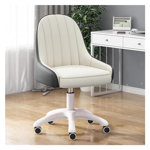 DGDHHSFJDJ 360° drehbarer Bürostuhl aus Kunstleder mit Raddesign, modernes, gepolstertes Komforterlebnis. Geeignet für effizientes Arbeiten oder als eleganter Schminktisch-Loungesessel/grün / 42-52 c von DGDHHSFJDJ