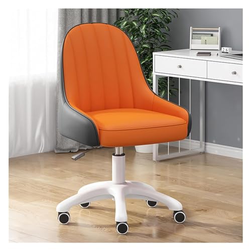 DGDHHSFJDJ 360° drehbarer Bürostuhl aus Kunstleder mit Raddesign, modernes, gepolstertes Komforterlebnis. Geeignet für effizientes Arbeiten oder als eleganter Schminktisch-Loungesessel/grün / 42-52 c von DGDHHSFJDJ