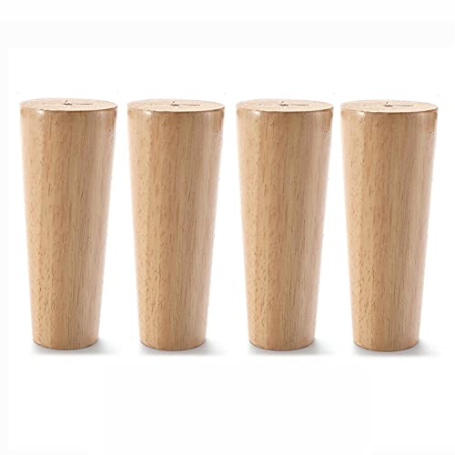 DGDHHSFJDJ 4 Stück Möbelbeine aus Holz, 25,4 cm – einfach zu installierende Tischbeine für Couchtische, Kommoden und Schränke, erhöhte Bettfüße mit Schrauben, stabiles gerades Design von DGDHHSFJDJ