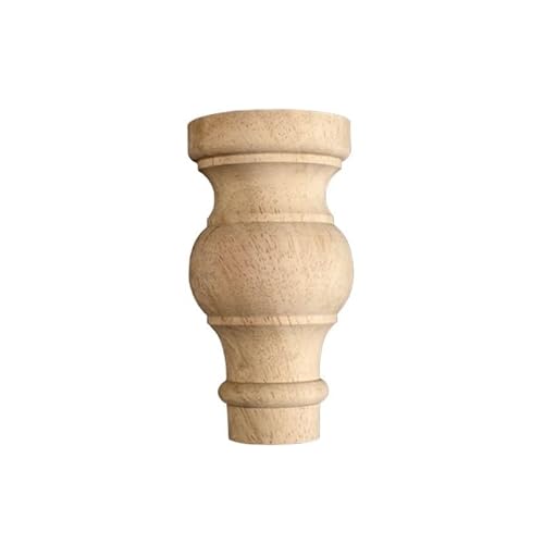 DGDHHSFJDJ 4 Stück Möbelbeine aus Massivholz – runde Ersatzfüße für Stühle, Sofas, Schränke und Betten – langlebige Unterstützung für Kommoden und Tische, Höhe 5 cm, Durchmesser 10 cm von DGDHHSFJDJ