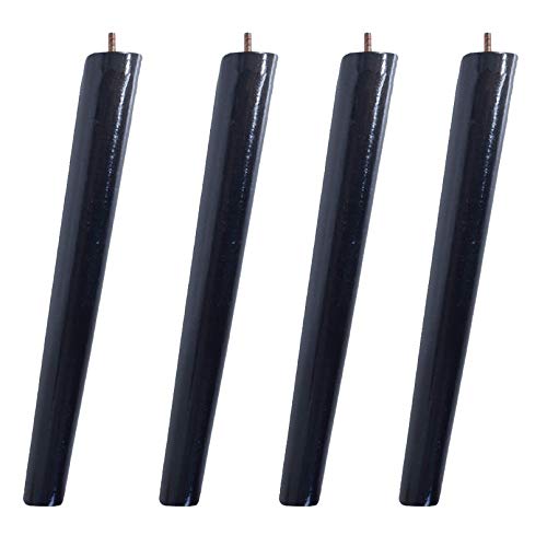 DGDHHSFJDJ 4 Stück konische Möbelbeine aus Massivholz, Ersatzbeine mit M6-Gewinde für Stühle und Sofas, Schrankfüße aus Gummiholz, Schwarze Couchtischbeine, langlebiges und stilvolles Design von DGDHHSFJDJ