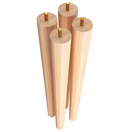 DGDHHSFJDJ 4 Stück konische runde Tischbeine aus Holz, 20 Zoll DIY-Möbelbeine für Couchtische, Beistelltische und Stühle, M8-Schrauben, 3,5 cm Oben und 2,5 cm unten – perfekt für die Inneneinrichtung von DGDHHSFJDJ
