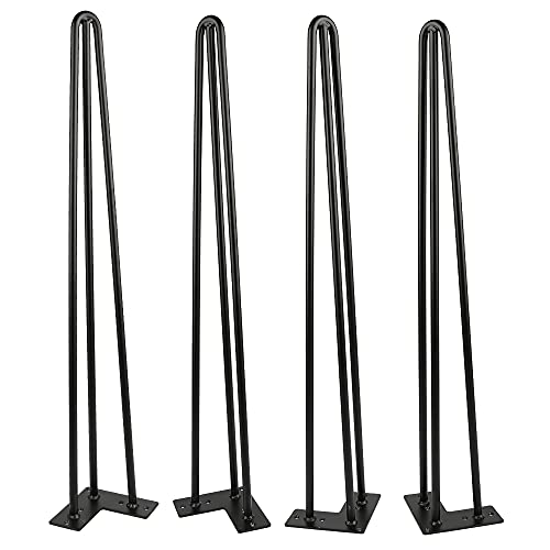DGDHHSFJDJ 4er-Set Haarnadelbeine im Mid-Century-Modern-Stil – 76 cm Stabiler Metallsockel für Couchtisch, Esstisch und Büromöbel – einfache Installation von DGDHHSFJDJ