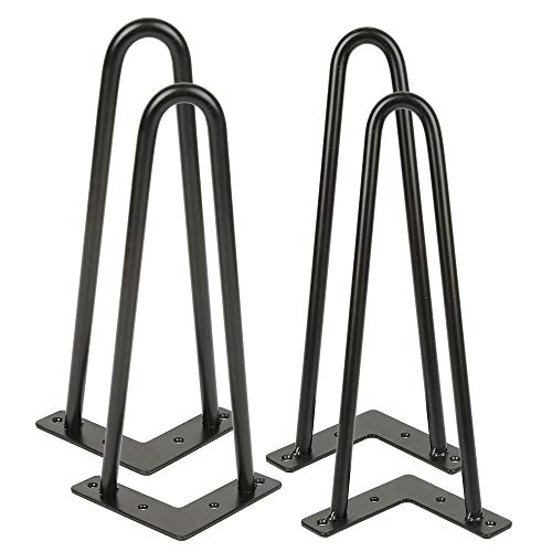 DGDHHSFJDJ 4er-Set Haarnadelbeine im Mid-Century-Modern-Stil – 76 cm Stabiler Metallsockel für Couchtisch, Esstisch und Büromöbel – einfache Installation von DGDHHSFJDJ