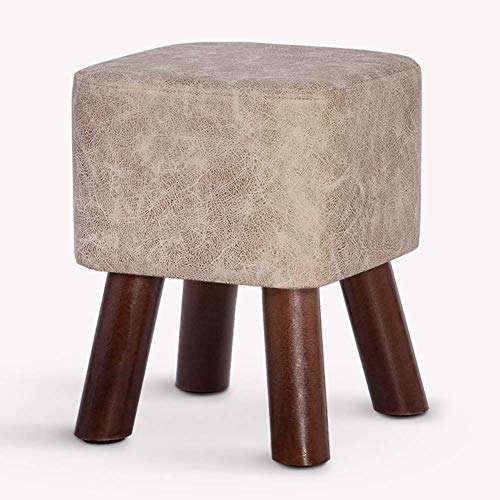 DGDHHSFJDJ Beiger Pouf-Hocker aus Kunstleder – Gepolsterter quadratischer Ottoman-Fußhocker mit 4 Holzbeinen, perfekt für Wohnzimmer, Schlafzimmer oder Garten – 28 x 28 x 28 cm, Kleiner Stuhl DGDHHSFJDJ Beiger Pouf-Hocker aus Kunstleder – Gepolsterter quadratischer Ottoman-Fußhocker mit 4 Holzbeinen, perfekt für Wohnzimmer, Schlafzimmer oder Garten – 28 x 28 x 28 cm, Kleiner Stuhl von DGDHHSFJDJ