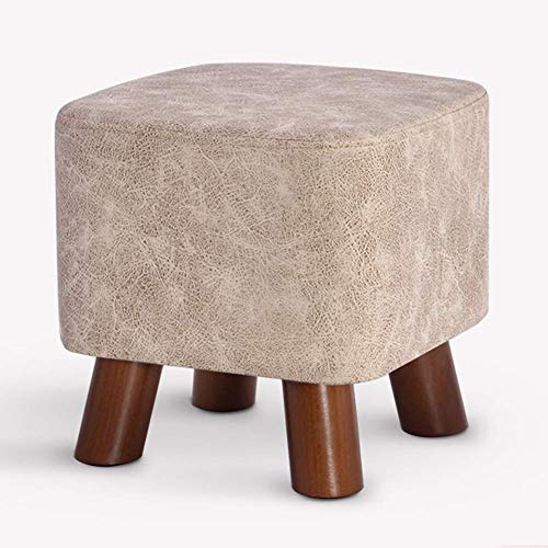 DGDHHSFJDJ Beiger Pouf-Hocker aus Kunstleder – Gepolsterter quadratischer Ottoman-Fußhocker mit 4 Holzbeinen, perfekt für Wohnzimmer, Schlafzimmer oder Garten – 28 x 28 x 28 cm, Kleiner Stuhl DGDHHSFJDJ Beiger Pouf-Hocker aus Kunstleder – Gepolsterter quadratischer Ottoman-Fußhocker mit 4 Holzbeinen, perfekt für Wohnzimmer, Schlafzimmer oder Garten – 28 x 28 x 28 cm, Kleiner Stuhl von DGDHHSFJDJ