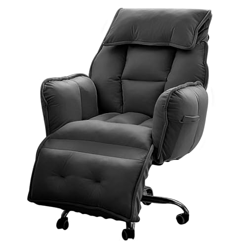 DGDHHSFJDJ Bequeme Schreibtischstühle für das Home Office, 90–180 ° Weitwinkel-Liegestuhl, 360-Grad-Dreh-Liegestuhl mit Verstellbarer Fußstütze von DGDHHSFJDJ