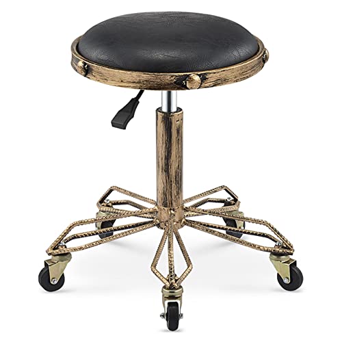 DGDHHSFJDJ Bequemer Retro-Bürostuhl, höhenverstellbar mit 360°-Drehgelenk und Rollen, Vintage-Nieten-Schreibtischstuhl für Zuhause DGDHHSFJDJ Bequemer Retro-Bürostuhl, höhenverstellbar mit 360°-Drehgelenk und Rollen, Vintage-Nieten-Schreibtischstuhl für Zuhause von DGDHHSFJDJ
