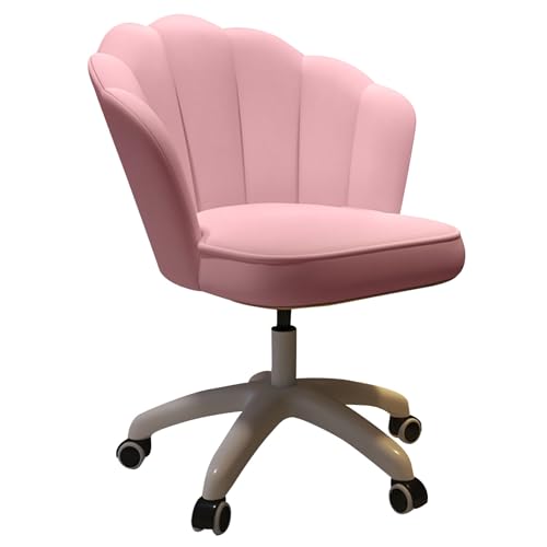 DGDHHSFJDJ Bequemer ergonomischer Bürostuhl, blütenblattförmige Lordosenstütze und verstellbare Armlehnen, höhenverstellbarer Drehstuhl mit Rollen für Zuhause/Schlafzimmer von DGDHHSFJDJ