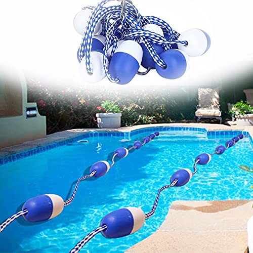 DGDHHSFJDJ Blau-weiße Schwimmbahnlinien für Außenpools, Sicherheitsseil und Schwimmer-Set für kommerzielle Wettkämpfe von DGDHHSFJDJ