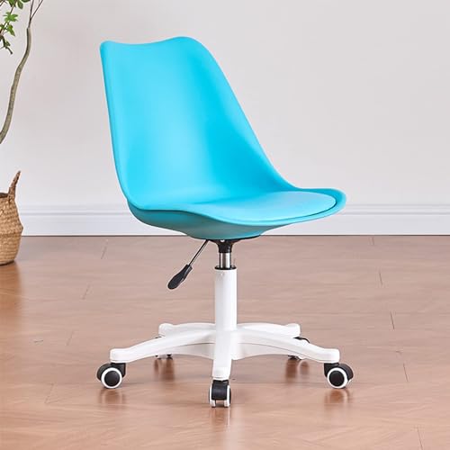 DGDHHSFJDJ Bürostuhl aus Acryl, höhenverstellbar mit 360°-Drehgelenk und Rollen, moderner Blauer Schmink-/Computerstuhl, hübsches ergonomisches Design für den Heimarbeitsplatz DGDHHSFJDJ Bürostuhl aus Acryl, höhenverstellbar mit 360°-Drehgelenk und Rollen, moderner Blauer Schmink-/Computerstuhl, hübsches ergonomisches Design für den Heimarbeitsplatz von DGDHHSFJDJ