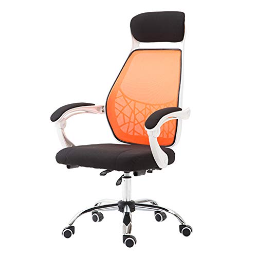 DGDHHSFJDJ Bürostuhl mit Fußstütze, 43-51 cm höhenverstellbar, Gäste-Drehstuhl. Teleskop-Fußstützen-Design erhöht den Komfort im Homeoffice/Orange von DGDHHSFJDJ