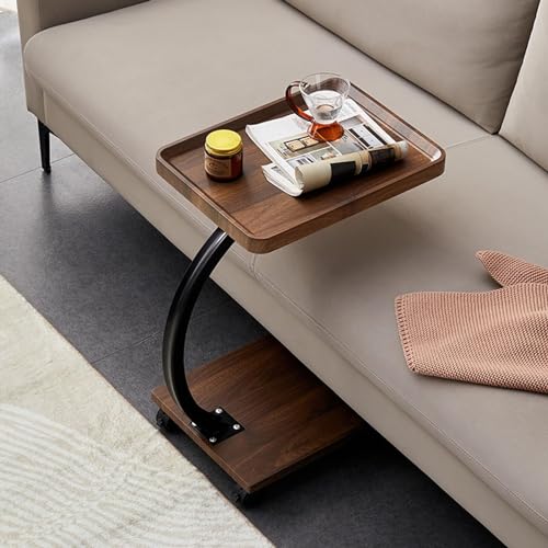 DGDHHSFJDJ C-förmiger Beistelltisch im Landhausstil mit Rädern – Mobiles Metallrahmendesign, das als Couchtisch, Sofa-Seitentablett oder rustikaler Nachttisch im Schlafzimmer fungiert DGDHHSFJDJ C-förmiger Beistelltisch im Landhausstil mit Rädern – Mobiles Metallrahmendesign, das als Couchtisch, Sofa-Seitentablett oder rustikaler Nachttisch im Schlafzimmer fungiert von DGDHHSFJDJ