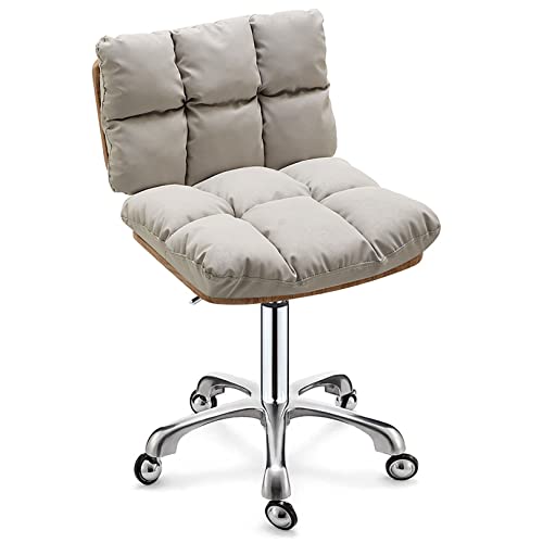 DGDHHSFJDJ Chefsessel, PU-Leder mit verstellbarem Drehgelenk und abnehmbarem Kissen, ergonomischer Computer-Schreibtischstuhl für Home Office/Schlafzimmer von DGDHHSFJDJ