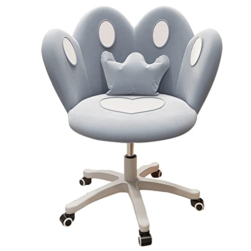 DGDHHSFJDJ Drehbarer Bürostuhl, moderner, mit Samt gepolsterter, getufteter Akzent-Computer-Schreibtischstuhl mit ergonomischer 58 cm breiter Rückenlehne und weißem Fußkreuz, höhenverstellbar von DGDHHSFJDJ