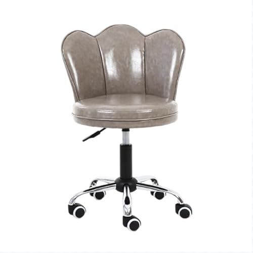 DGDHHSFJDJ Drehbarer Bürostuhl Barhocker Drehbarer Barhocker Computerstuhl mit Rückenlehne Pu-Leder, mit verstellbaren Rädern/Schwarz / 42-53 cm von DGDHHSFJDJ