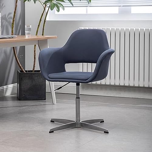 DGDHHSFJDJ Drehbarer Bürostuhl mit hoher Rückenlehne und Armlehnen, Verstellbarer Arbeitsstuhl für Büro, Arbeitszimmer, Besprechungsraum, Design mit gekreuzten Beinen, ohne Räder von DGDHHSFJDJ