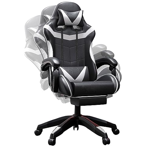 DGDHHSFJDJ Ergonomischer Bürostuhl – Verstellbare Kopfstütze und Höhe mit Neigefunktion, Drehstuhl mit hoher Rückenlehne für Gaming/Home Office von DGDHHSFJDJ