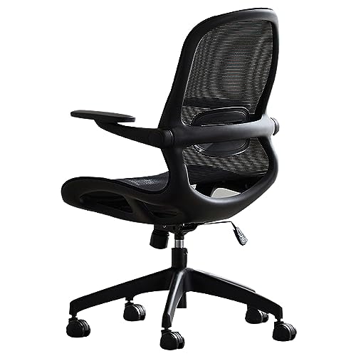 DGDHHSFJDJ Ergonomischer Bürostuhl aus Netzgewebe – verstellbar mit hochklappbaren Armlehnen und 120°-Neigung, Drehstuhl mit mittlerer Rückenlehne für Frauen/Erwachsene von DGDHHSFJDJ