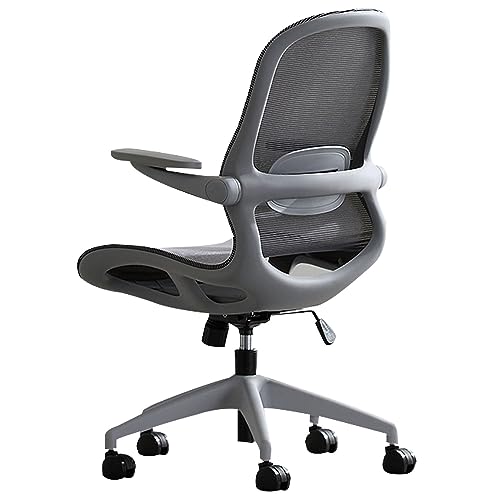 DGDHHSFJDJ Ergonomischer Bürostuhl aus Netzgewebe – verstellbar mit hochklappbaren Armlehnen und 120°-Neigung, Drehstuhl mit mittlerer Rückenlehne für Frauen/Erwachsene von DGDHHSFJDJ