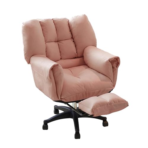 DGDHHSFJDJ Ergonomischer Bürostuhl für zu Hause, höhenverstellbar und neigbar, mit Fußstütze, Drehsessel für Computer/Lernen, bequemer Arbeitsstuhl für den Schminktisch im Schlafzimmer von DGDHHSFJDJ