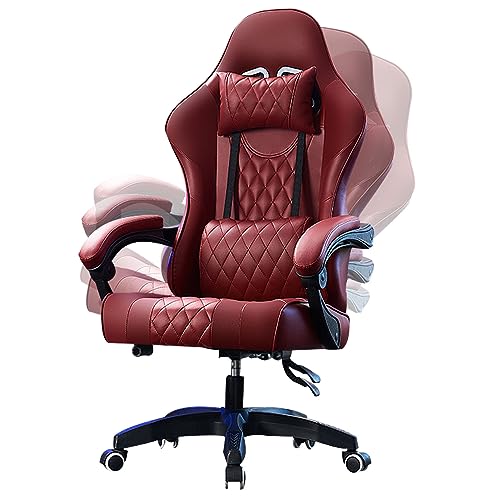 DGDHHSFJDJ Ergonomischer Bürostuhl mit Verstellbarer Kopfstütze, Lordosenstütze und Neigefunktion, PU-Leder-Computer-Gaming-Rollschreibtisch-Chefdrehstuhl DGDHHSFJDJ Ergonomischer Bürostuhl mit Verstellbarer Kopfstütze, Lordosenstütze und Neigefunktion, PU-Leder-Computer-Gaming-Rollschreibtisch-Chefdrehstuhl von DGDHHSFJDJ
