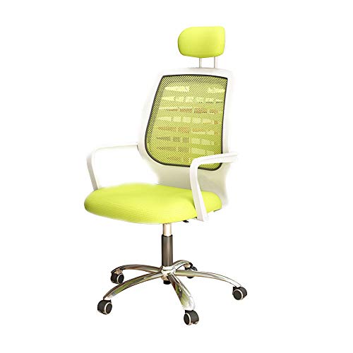 DGDHHSFJDJ Ergonomischer Bürostuhl mit Verstellbarer Kopfstütze und Drehstuhl, höhenverstellbar, mittlere Rückenlehne, für das Arbeitszimmer im Studentenwohnheim von DGDHHSFJDJ