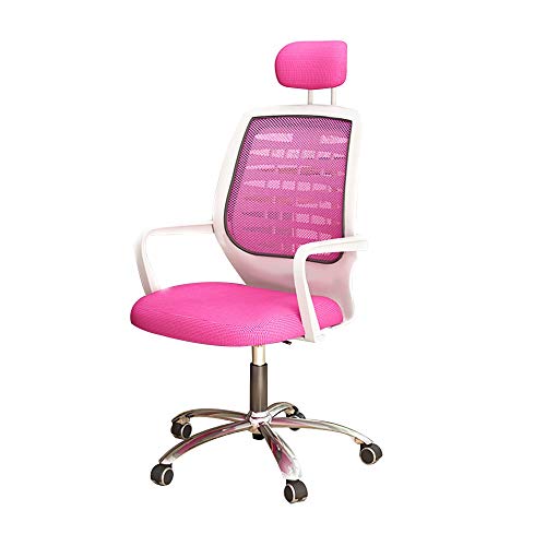 DGDHHSFJDJ Ergonomischer Bürostuhl mit Verstellbarer Kopfstütze und Drehstuhl, höhenverstellbar, mittlere Rückenlehne, für das Arbeitszimmer im Studentenwohnheim von DGDHHSFJDJ
