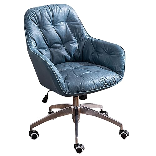 DGDHHSFJDJ Ergonomischer Chefsessel mit mittelhoher Rückenlehne – verstellbares PU-Leder mit Armlehnen und Drehgelenk, Schmink-/Computer-Arbeitsstuhl von DGDHHSFJDJ