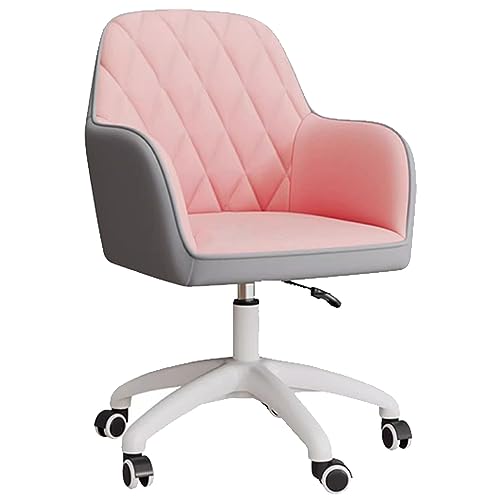 DGDHHSFJDJ Ergonomischer Computerstuhl mit Armlehne, Samt, Executive-Stuhl mit mittlerer Rückenlehne, höhenverstellbar, Drehstuhl für Büro, Wohnzimmer, Schminkraum von DGDHHSFJDJ