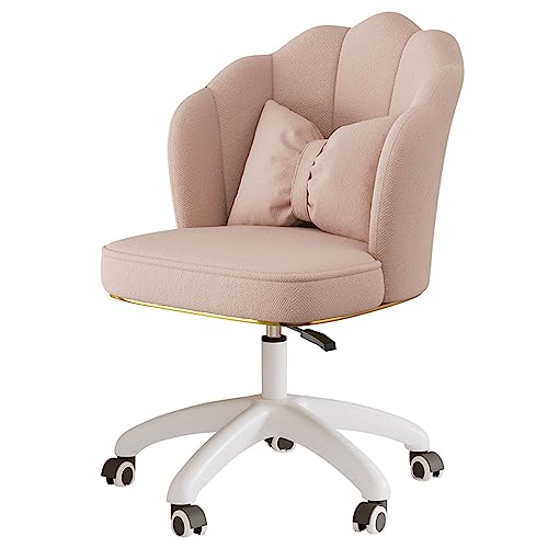 DGDHHSFJDJ Ergonomischer Computertisch fürs Büro, höhenverstellbarer Drehstuhl mit mittlerer Rückenlehne und Lordosenstütze, Schminkstuhl aus Samt für kleine Räume, Büro, Schlafzimmer von DGDHHSFJDJ
