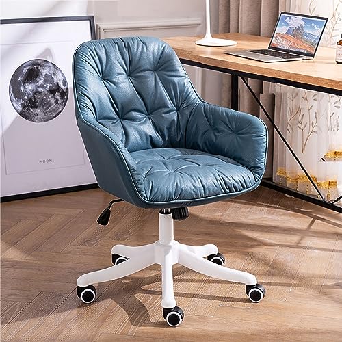 DGDHHSFJDJ Ergonomischer Drehstuhl – verstellbares PU-Leder mit Armlehnen und Rädern, gepolsterter Freizeitstuhl für Zuhause/Arbeitszimmer von DGDHHSFJDJ