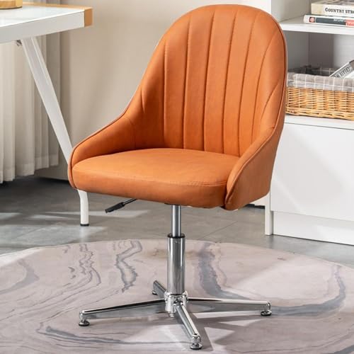 DGDHHSFJDJ Ergonomischer Schreibtischstuhl ohne Armlehnen mit gekreuzten Beinen und gepolsterter Sitzfläche für das Homeoffice oder den Schminktisch von DGDHHSFJDJ