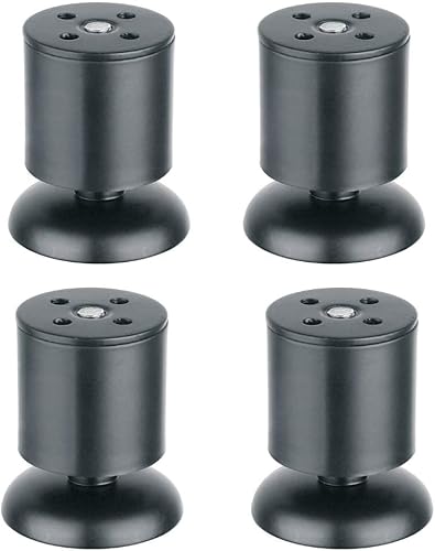 DGDHHSFJDJ Erhöhte Stützbeine aus schwarzem Edelstahl für TV-Ständer, Weinschrank, Glastisch, höhenverstellbar 6–25 cm (8 cm) – langlebige Möbelfüße für die Inneneinrichtung von DGDHHSFJDJ