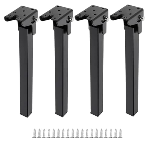 DGDHHSFJDJ Ersatz-Metallbeine für Büroschreibtisch, Laptoptisch – 20 cm/25 cm/30 cm/35 cm, verstellbare, klappbare Tischbeine, 4er-Set, robust und langlebig von DGDHHSFJDJ