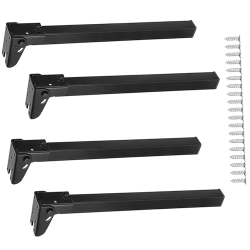 DGDHHSFJDJ Ersatz-Metallbeine für Büroschreibtisch, Laptoptisch – 20 cm/25 cm/30 cm/35 cm, verstellbare, klappbare Tischbeine, 4er-Set, robust und langlebig von DGDHHSFJDJ