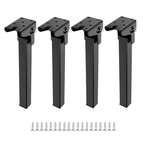 DGDHHSFJDJ Ersatz-Metallbeine für Büroschreibtisch, Laptoptisch – 20 cm/25 cm/30 cm/35 cm, verstellbare, klappbare Tischbeine, 4er-Set, robust und langlebig von DGDHHSFJDJ
