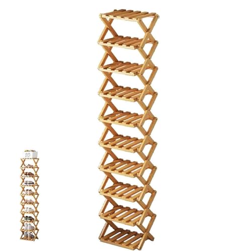 DGDHHSFJDJ Faltbares Schuhregal aus Bambus, platzsparender Aufbewahrungs-Organizer für den Flur, den Balkon zu Hause, perfekt für kleine Räume, Eingangsbereiche und Wohnungen DGDHHSFJDJ Faltbares Schuhregal aus Bambus, platzsparender Aufbewahrungs-Organizer für den Flur, den Balkon zu Hause, perfekt für kleine Räume, Eingangsbereiche und Wohnungen von DGDHHSFJDJ