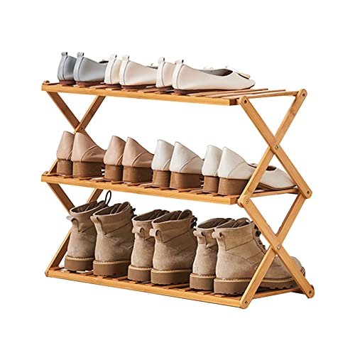 DGDHHSFJDJ Faltbares Schuhregal aus Bambus mit 3 Ebenen, tragbarer Stauraum für Eingangsbereich, Schrank, Schlafzimmer und kleine Räume, Keine Montage erforderlich DGDHHSFJDJ Faltbares Schuhregal aus Bambus mit 3 Ebenen, tragbarer Stauraum für Eingangsbereich, Schrank, Schlafzimmer und kleine Räume, Keine Montage erforderlich von DGDHHSFJDJ
