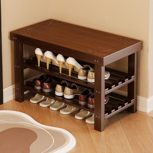 DGDHHSFJDJ Farmhouse Schuhregalbank, 3-stöckige Schuhaufbewahrungsbank, Eingangsbank aus Bambus für Eingang, Flur, Schlafzimmer, Wohnzimmer, Hellbraun DGDHHSFJDJ Farmhouse Schuhregalbank, 3-stöckige Schuhaufbewahrungsbank, Eingangsbank aus Bambus für Eingang, Flur, Schlafzimmer, Wohnzimmer, Hellbraun von DGDHHSFJDJ