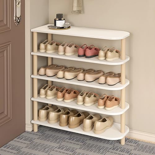 DGDHHSFJDJ Freistehendes Schuhregal aus Kiefernholz mit 5 Ebenen, schmale Aufbewahrung für Eingangsbereiche, Flure und Wohnungen DGDHHSFJDJ Freistehendes Schuhregal aus Kiefernholz mit 5 Ebenen, schmale Aufbewahrung für Eingangsbereiche, Flure und Wohnungen von DGDHHSFJDJ