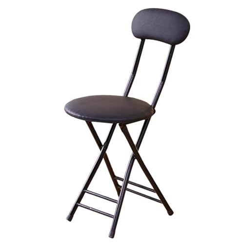 DGDHHSFJDJ Grauer tragbarer, runder, gepolsterter, klappbarer Frühstückshocker mit Rückenlehne – Bar für Camping und Geschäfte im Freien, leicht zu verstauen, Sitzhöhe 47 cm DGDHHSFJDJ Grauer tragbarer, runder, gepolsterter, klappbarer Frühstückshocker mit Rückenlehne – Bar für Camping und Geschäfte im Freien, leicht zu verstauen, Sitzhöhe 47 cm von DGDHHSFJDJ