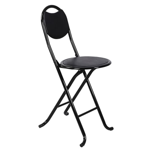 DGDHHSFJDJ Grüner, runder, klappbarer Barhocker mit Rückenlehne – tragbarer, gepolsterter Stuhl für Erwachsene, kein Zusammenbau erforderlich, einfache Lagerung, Sitzhöhe 45 cm von DGDHHSFJDJ