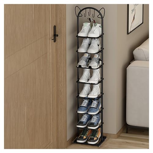 DGDHHSFJDJ Hohes, schmales Schuhregal, freistehendes Katzenohr-Design aus Metall. Schlanke vertikale Aufbewahrung für Flure im Freien DGDHHSFJDJ Hohes, schmales Schuhregal, freistehendes Katzenohr-Design aus Metall. Schlanke vertikale Aufbewahrung für Flure im Freien von DGDHHSFJDJ