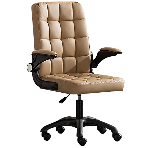 DGDHHSFJDJ Home-Office-Stuhl mit mittlerer Rückenlehne, ergonomischer PU-Leder-Kissen mit hoher Rückenlehne, Lordosenstütze, Verstellbarer Chefschreibtischstuhl mit Armlehne DGDHHSFJDJ Home-Office-Stuhl mit mittlerer Rückenlehne, ergonomischer PU-Leder-Kissen mit hoher Rückenlehne, Lordosenstütze, Verstellbarer Chefschreibtischstuhl mit Armlehne von DGDHHSFJDJ