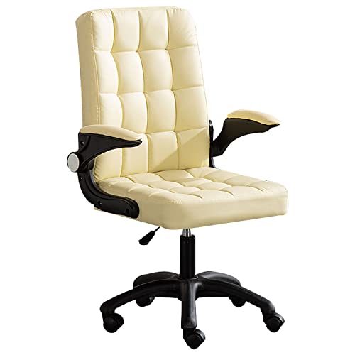 DGDHHSFJDJ Home-Office-Stuhl mit mittlerer Rückenlehne, ergonomischer PU-Leder-Kissen mit hoher Rückenlehne, Lordosenstütze, Verstellbarer Chefschreibtischstuhl mit Armlehne DGDHHSFJDJ Home-Office-Stuhl mit mittlerer Rückenlehne, ergonomischer PU-Leder-Kissen mit hoher Rückenlehne, Lordosenstütze, Verstellbarer Chefschreibtischstuhl mit Armlehne von DGDHHSFJDJ