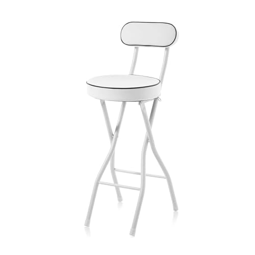 DGDHHSFJDJ Klappbarer Barhocker | Gepolsterter Sitz für Küche & Büro Schwarz Höhe 70cm/27,5in von DGDHHSFJDJ