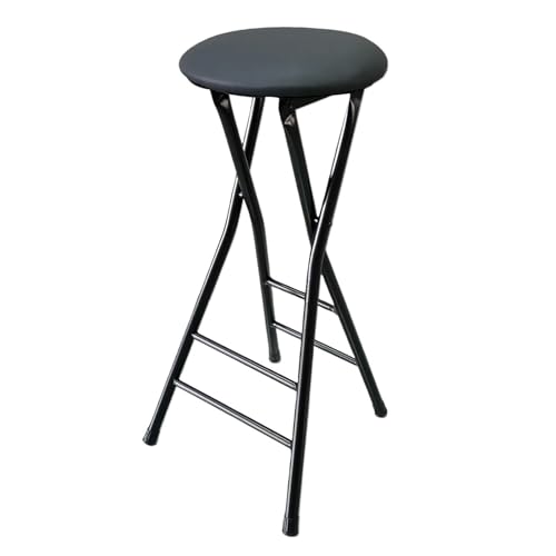 DGDHHSFJDJ Klappbarer Barhocker mit PU-Polsterung, tragbarer runder Frühstückshocker mit hohem Hocker, Thekenhöhe, klappbarer Küchenstuhl für Café, Garten, Büro, Wohnheim von DGDHHSFJDJ