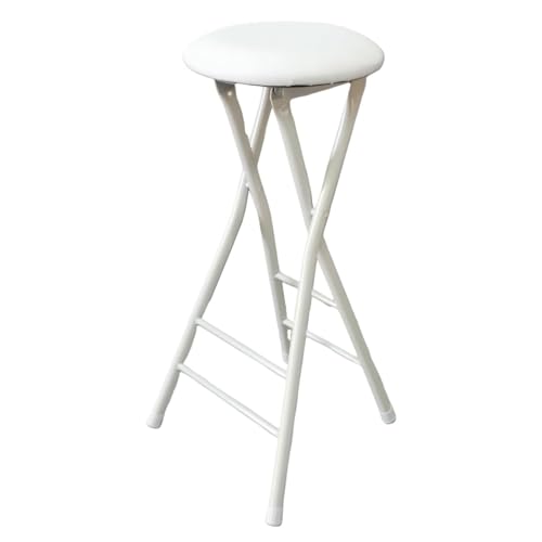 DGDHHSFJDJ Klappbarer Barhocker mit PU-Polsterung, tragbarer runder Frühstückshocker mit hohem Hocker, Thekenhöhe, klappbarer Küchenstuhl für Café, Garten, Büro, Wohnheim von DGDHHSFJDJ